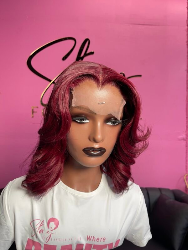 Sexy Red 4X4  Closure Wig 100% Human hair